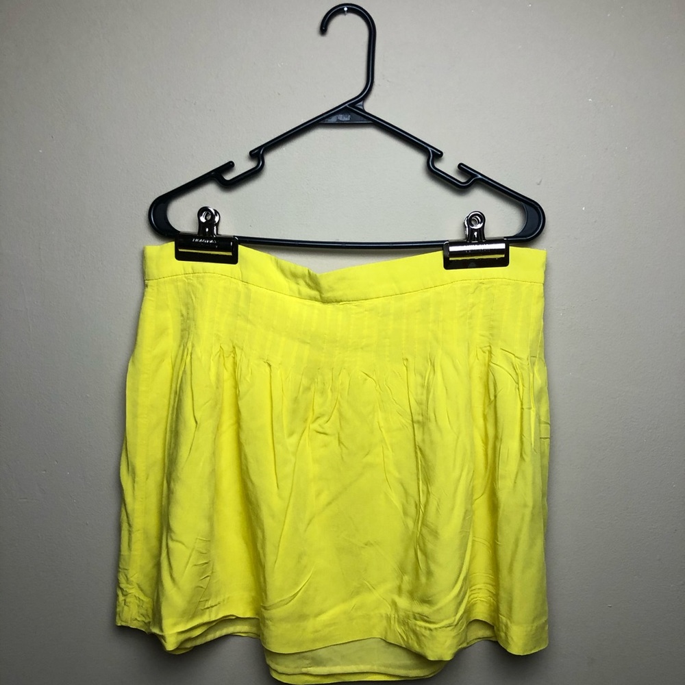 Bright yellow skirt